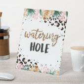 Signe De Table Safari Birthday Empreinte de léopard Watering Hole (In SItu)