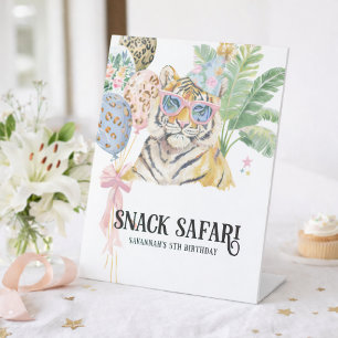 Signe De Table Safari Snack Fête d'anniversaire Jungle