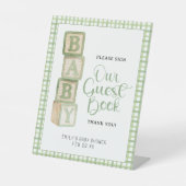 Signe De Table Sage Baby Blocks Please Sign Our Guest Book Sign (Recto)