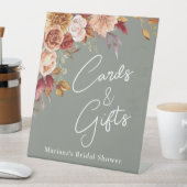 Signe De Table Sage Green Automne Floral Fêtes des mariées Cartes (In SItu)