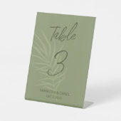 Signe De Table Sage Green Botanical Boho Mariage (Recto)