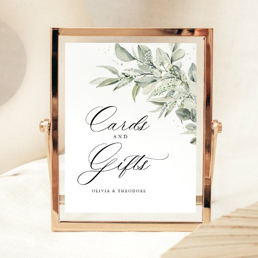 Signe De Table Sage Green Botanical Cards & Gifts Wedding Table