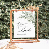 Signe De Table Sage Green Botanical Guest Book Wedding Table