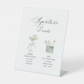 Signe De Table Sage Green Botanical Signature Drinks Wedding (Recto)