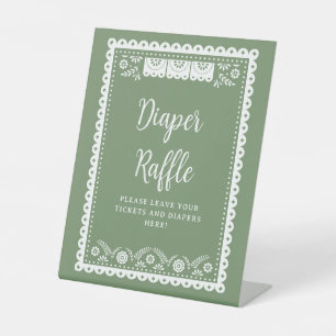 Signe De Table Sage Green Cielito LindoBaby Douche Déchets Raffle