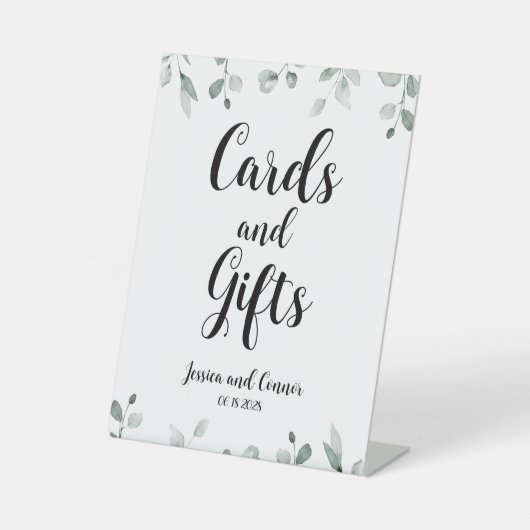 Signe De Table Sage Green Eucalyptus Green Cartes Et Cadeaux (Recto)