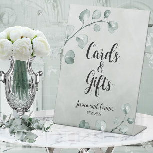 Signe De Table Sage Green Eucalyptus Note Cartes de Mariage & Cad