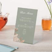 Signe De Table Sage Green Minimal Barre Mariage Menu Signal Piéde (In SItu)