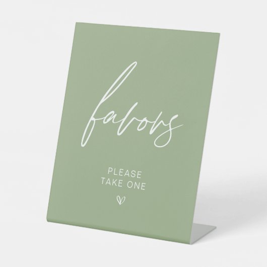 Signe De Table Sage Green Minimalist Favor (Recto)
