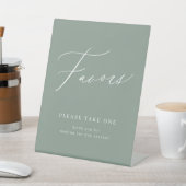 Signe De Table Sage green script de mariage faveurs s'il vous pla (In SItu)