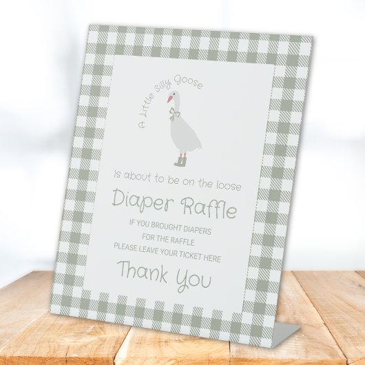 Signe De Table Sage Green Silly Goose Diaper Sonnette