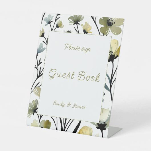 Signe De Table Sage Green & Soft Yellow Botanical Wedding (Recto)