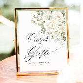 Signe De Table Sage Green White Floral Cards & Gifts Table