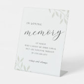 Signe De Table Sage Greenery In Loving Memory Wedding Table (Recto)