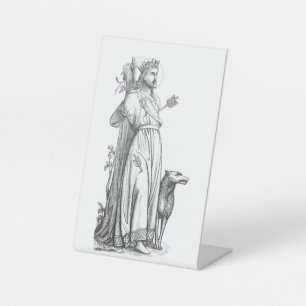 Signe De Table Saint Edmund le Martyr Roi des Anges de l'Est