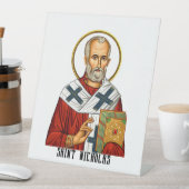 Signe De Table Saint Nicolas icône orthodoxe serbe des saints (In SItu)