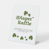 Signe De Table Saint Patrick's Day Green Shamrock Déchets Raffle (Recto)
