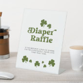 Signe De Table Saint Patrick's Day Green Shamrock Déchets Raffle (In SItu)