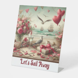 Signe De Table Saint-Valentin côtière/nautique
