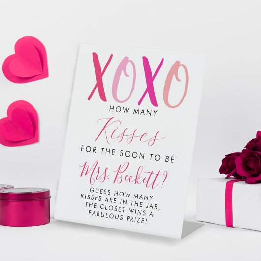 Signe De Table Saint Valentin Fête des mariées Combien de baisers