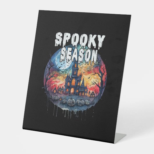Signe De Table Saison d'Halloween effrayante (Recto)