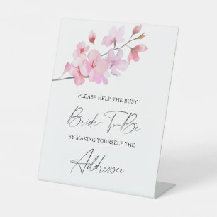 Signe De Table Sakura - aider la mariée occupée Adresse Poster