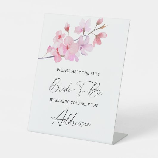 Signe De Table Sakura - aider la mariée occupée Adresse Poster (Recto)