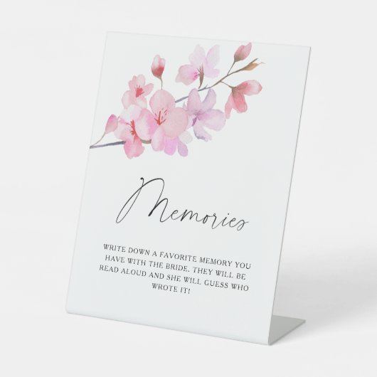 Signe De Table Sakura - souvenirs avec la mariée (Recto)