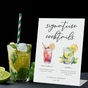 Signe De Table Sale Shirley Mojito Signature Cocktails Menu