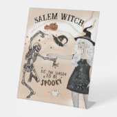 Signe De Table Salem Witch danser avec SKeleton Bar Sign (Recto)