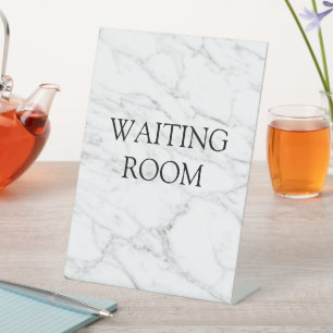 Signe De Table Salle d'attente en marbre personnalisé