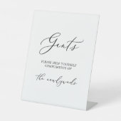 Signe De Table Salle de bain Delicic Black Calligraphy Gents (Recto)