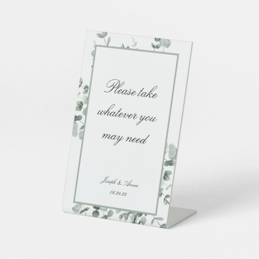 Signe De Table Salle de bain personnalisable Connexion Eucalyptus (Recto)