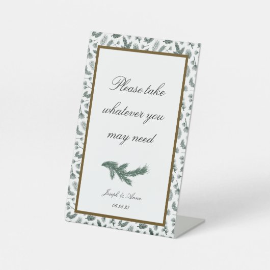 Signe De Table Salle de bain personnalisable Connexion Pine (Recto)