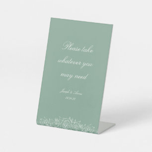 Signe De Table Salle de bain personnalisable Connexion Sage Flora