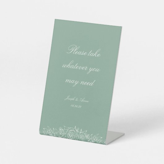 Signe De Table Salle de bain personnalisable Connexion Sage Flora (Recto)