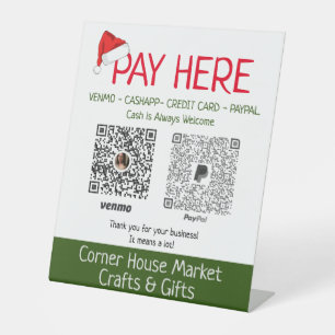 Signe De Table Salon d'artisanat de Noël sur mesure affiche Venmo