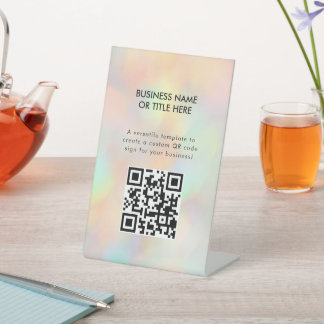 Signe De Table Salon de beauté holographique moderne et élégant