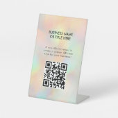 Signe De Table Salon de beauté holographique moderne et élégant (Recto)