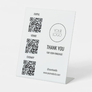 Signe De Table Salon de code QR simple