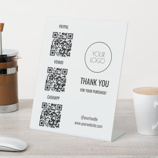 Signe De Table Salon de code QR simple (In SItu)