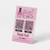 Signe De Table Salon de manucure gothique rose, double scan pour (Recto)