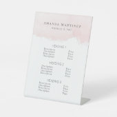 Signe De Table Salon de maquillage de cheveux rose pâle (Recto)