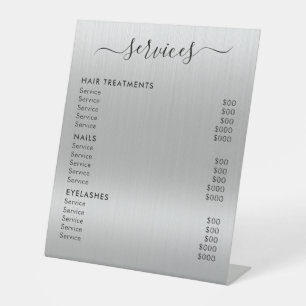 Signe De Table Salon de Parties scintillant en argent de luxe Fou