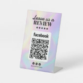 Signe De Table Salon des cheveux holographique Facebook Avis Qr C (Recto)