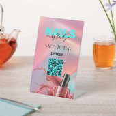 Signe De Table Salon Nail Venmo QR Code paiement | Analyser pour (In SItu)