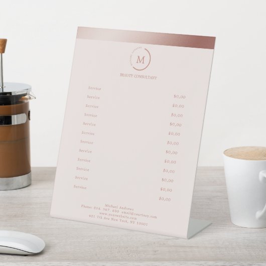 Signe De Table Salon Rosegold Brown (In SItu)