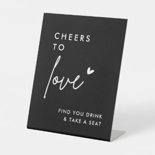 Signe De Table Salutations Minimalistes Pour Aimer Boire Mariage 