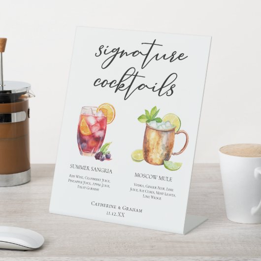 Signe De Table Sangria Moscow Mule Signature Cocktails Menu (In SItu)