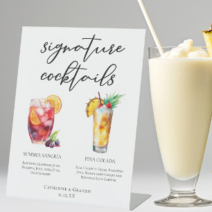 Signe De Table Sangria Pina Colada Signature Cocktails Menu